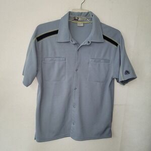 Nike ACG Shirt Mens L All Conditions Gear 1989 Blue Top Snap Front Pocket Active